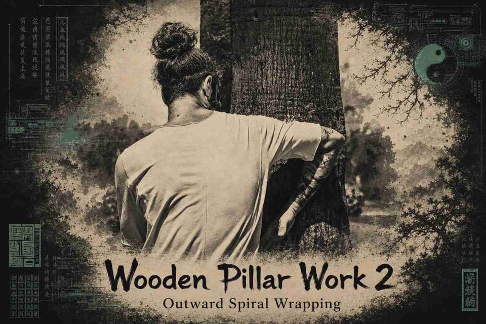 Wooden Pillar Work 2: Outward Spiral Wrapping