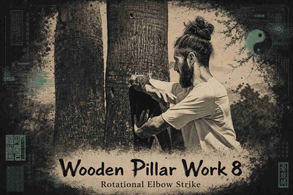 Wooden Pillar Work 8: Rotational Elbow Strike