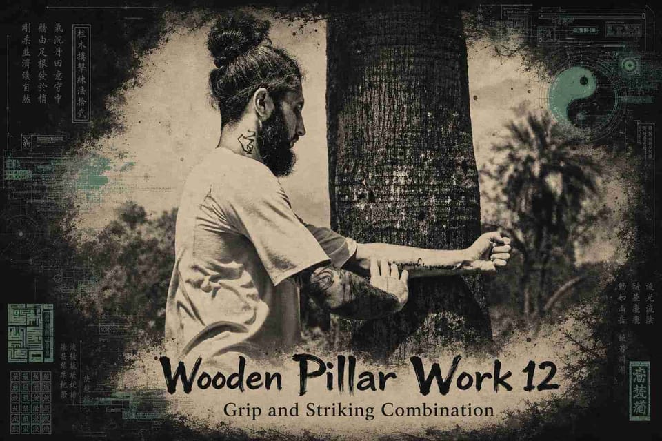 Wooden Pillar Work 12: Grip and Striking Combination